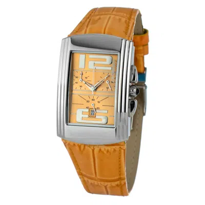 Chronotech Orange Leather Men's Watch