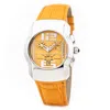 Chronotech Orange Leather  Watch In Orange