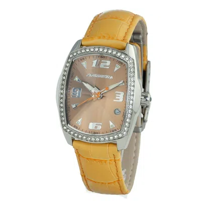 Chronotech Orange Leather Women's Watch