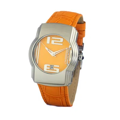 Chronotech Orange Leather Women's Watch