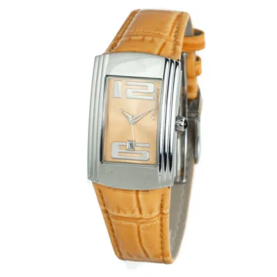Chronotech Orange Leather Women's Watch