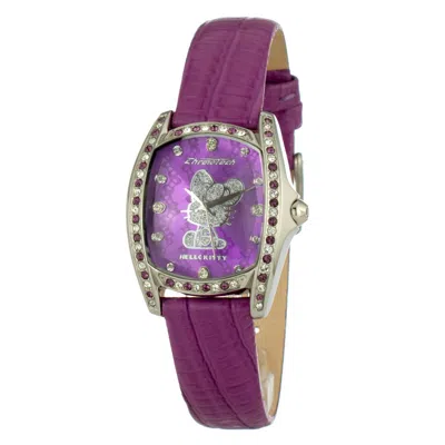 Chronotech Purple Leather Women's Watch
