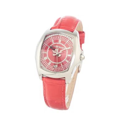 Chronotech Red Leather Women's Watch