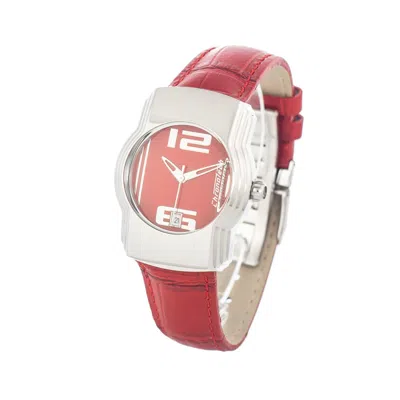 Chronotech Red Leather Women's Watch