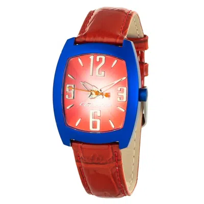 Chronotech Red Leather Women's Watch
