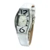 Chronotech Silver Leather Watch