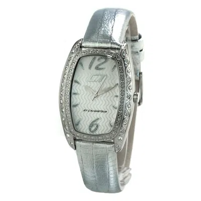 Chronotech Silver Leather Women's Watch