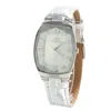 Chronotech Silver Leather Women's Watch In Silver