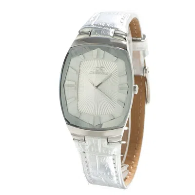 Chronotech Silver Leather Women's Watch