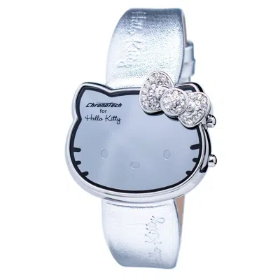 Chronotech Silver Leather Women's Watch
