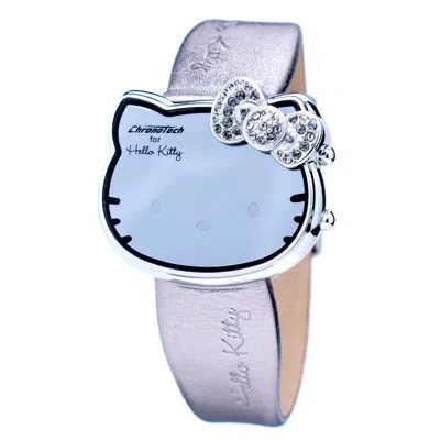 Chronotech Silver Leather Women's Watch