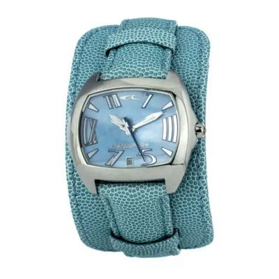 Chronotech Green Leather Watch