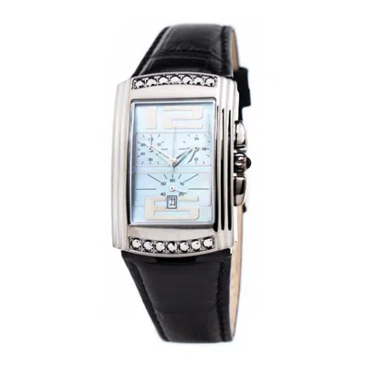 Chronotech Leatherwatch In Black