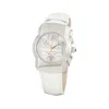 Chronotech White Leather Dress Women's Watch In White