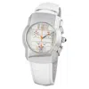 Chronotech White Leather Men's Watch In White