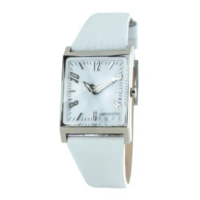 Chronotech White Leather Women's Watch