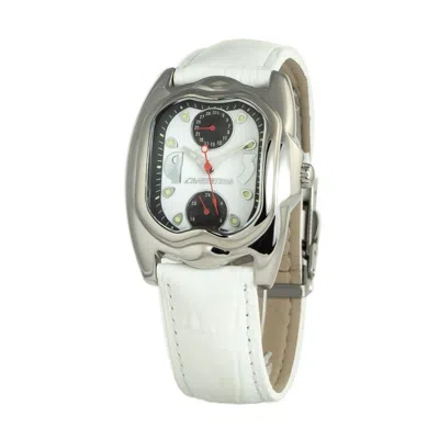 Chronotech White Leather Women's Watch