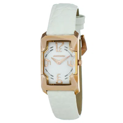 Chronotech White Leather Women's Watch