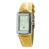 Chronotech Yellow Leather Dress Women's Watch In Yellow