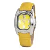 Chronotech Yellow Leather Watch In Multi
