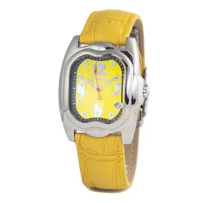 Chronotech Yellow Leather Women's Watch