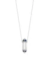 Chrstns Paris 18k White Gold Amar Beryl Sapphire Pendant In Blue