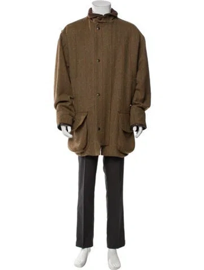 Pre-owned Chrysalis Wool Parka In Brown