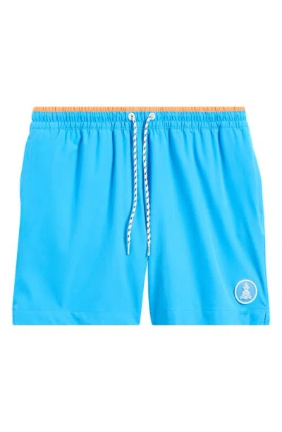 Chubbies Barracudas 5.5-inch Classic Performance Swim Trunks In Bright Blue - Solid