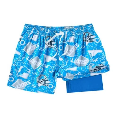 Chubbies Blue Detroit Lions Game Day Fit Classic Lined Swim Trunks