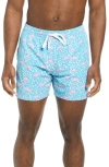 Chubbies Classic Lined 5.5-inch Swim Trunks In Bright Blue Domingos