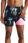 Chubbies Classic Lined 5.5-inch Swim Trunks In Black