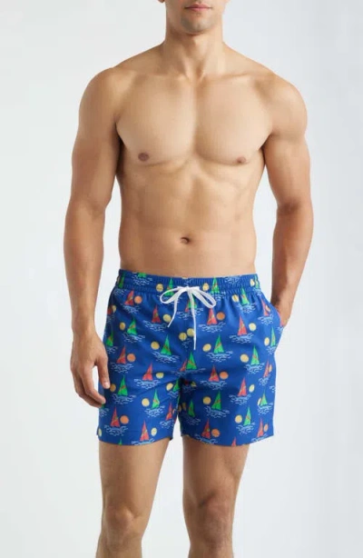Chubbies Come Sail Away 5.5-inch Swim Trunks In Blue