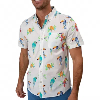 Chubbies Dude Where's Macaw Friday Shirt In White Parrots