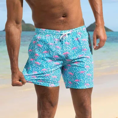 Chubbies Flamingos Classic Swim Trunks In Blue
