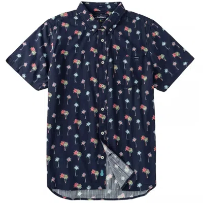 Chubbies Friday Shirt Men's Navy Tropical Stretch Button-down Dsgl1 9 In Black