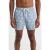 Chubbies Heat Waves Classic 5.5-inch Swim Trunks In Blue