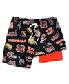 Chubbies Men's 5.5" Black Cincinnati Bengals The Neon Lined Classic Swim Trunks In Multi