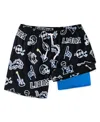 Chubbies Men's 5.5" Black Detroit Lions The Neon Lined Classic Swim Trunks