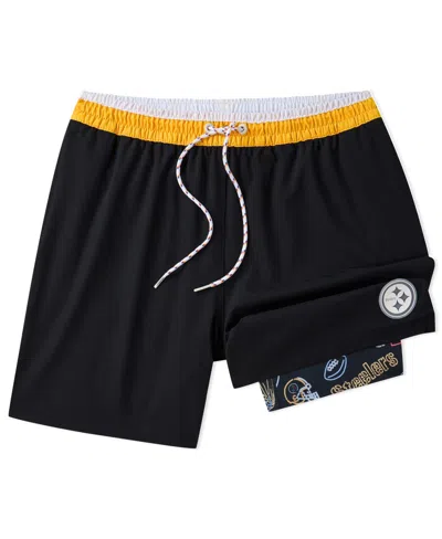 Chubbies Men's 5.5" Black Pittsburgh Steelers Lined Classic Swim Trunks