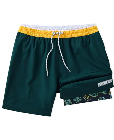 Chubbies Men's 5.5" Dark Green Green Bay Packers Lined Classic Swim Trunks