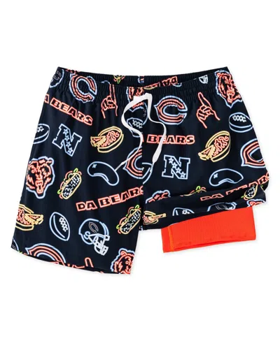 Chubbies Men's 5.5" Navy Chicago Bears The Neon Lined Classic Swim Trunks