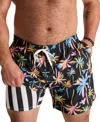 Chubbies Men's Black Nights Tropical 5.5" Swimsuit In Black