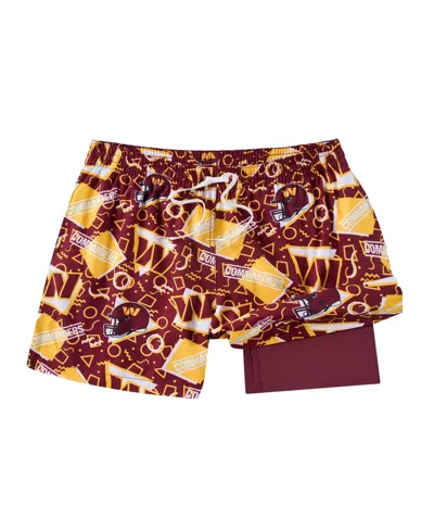 Chubbies Men's Cardinal Washington Commanders Game Day Fit Classic Lined Swim Trunks In Burgundy