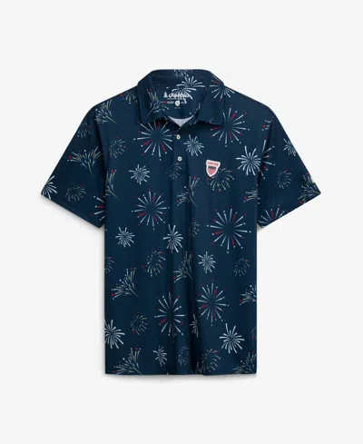 Chubbies Men's Navy The Rockets Rad Glare Performance Polo Shirt In Blue