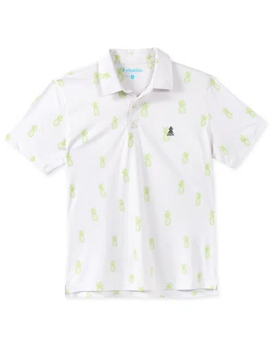 Chubbies Men's Nightfruit Short-sleeve Pineapple-print Polo Shirt In White