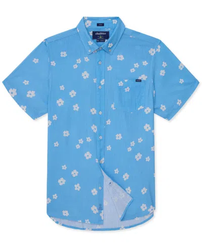 Chubbies Men's Sun-dried Blossom Resort Weave Short-sleeve Friday Shirt In Blue