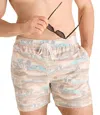Chubbies Day Trips 5.5" Classic Swim Trunks In Khaki Landscape In Brown