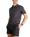 Chubbies Men's The Bandanarama Short Sleeve Printed Polo Shirt In Black