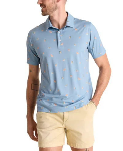 Chubbies Men's The Barkin' Up The Wrong Tree Performance Polo Shirt In Blue