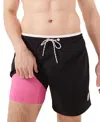 CHUBBIES MEN'S THE CAPES QUICK-DRY 5-1/2" SWIM TRUNKS WITH BOXER-BRIEF LINER